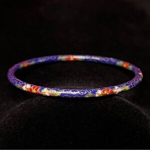 Vintage Blue Cloisonné Bangle